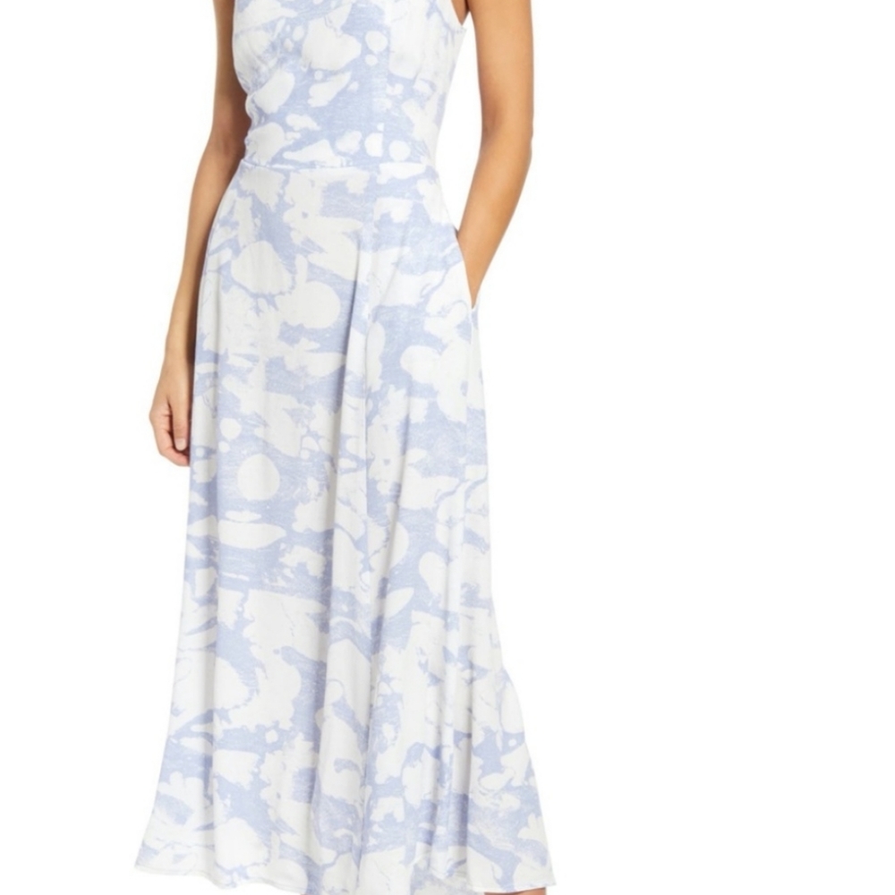 Nordstrom Open Edit Marble Print Open Back Sundre… - image 4
